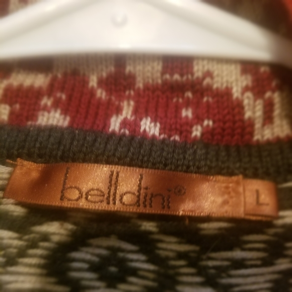 Belldini zip cardigan thick warm knit tasseled size L - Picture 3 of 5